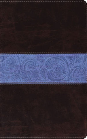 ESV Thinline Bible: TruTone, Chocolate/Blue, Paisley Band