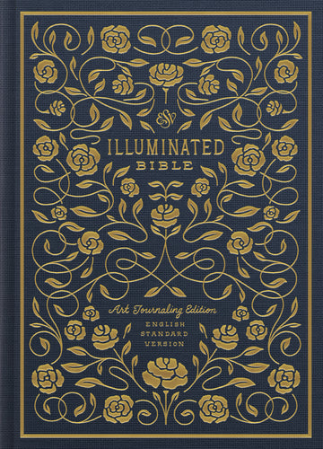 ESV Illuminated Bible, Art Journaling Edition Cloth over Board, Navy