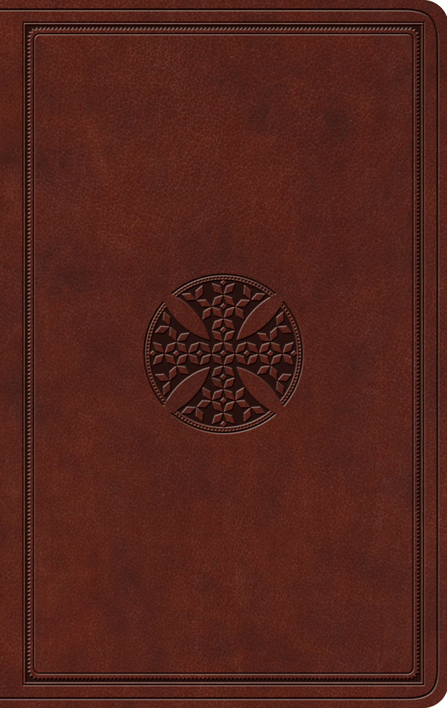 ESV Value Thinline Bible TruTone®, Brown, Mosaic Cross Design