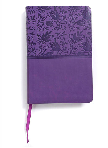 NKJV Large Print Personal Size Reference Bible, Purple LeatherTouch
