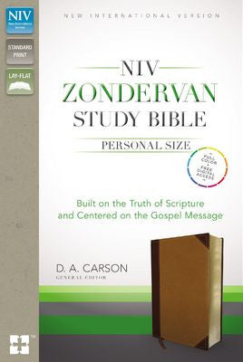 NIV, Zondervan Study Bible, Personal Size Chocolate Caramel Duo-Tone
