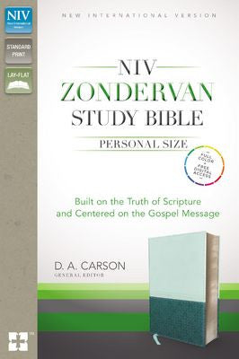 NIV Zondervan Study Bible, Personal Size, Imitation Leather, Light Blue/Turquoise