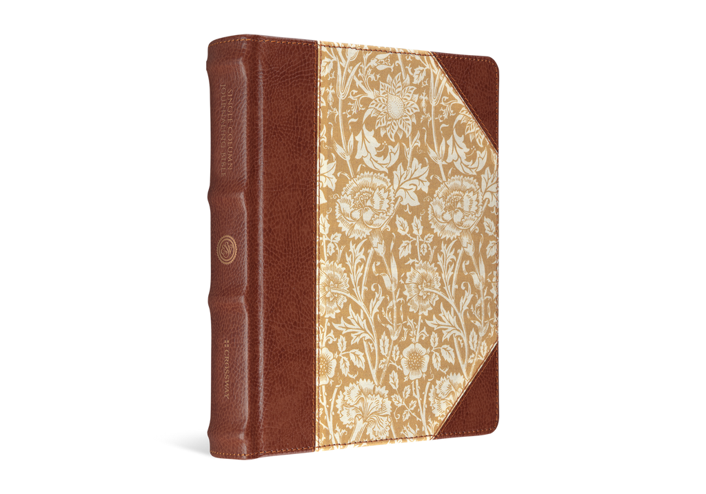 ESV Single Column Journaling Bible Cloth Over Board Antique Floral Design