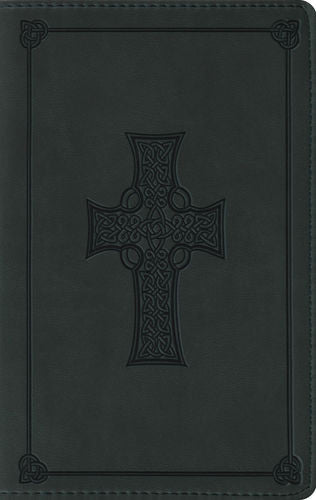 ESV Large Print Compact Bible (TruTone, Olive, Celtic Cross Design)