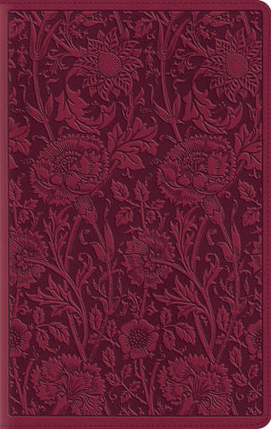 ESV Large Print Compact Bible TruTone®, Berry, Floral Design