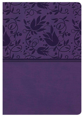 KJV Large Print Compact Reference Bible, Purple LeatherTouch